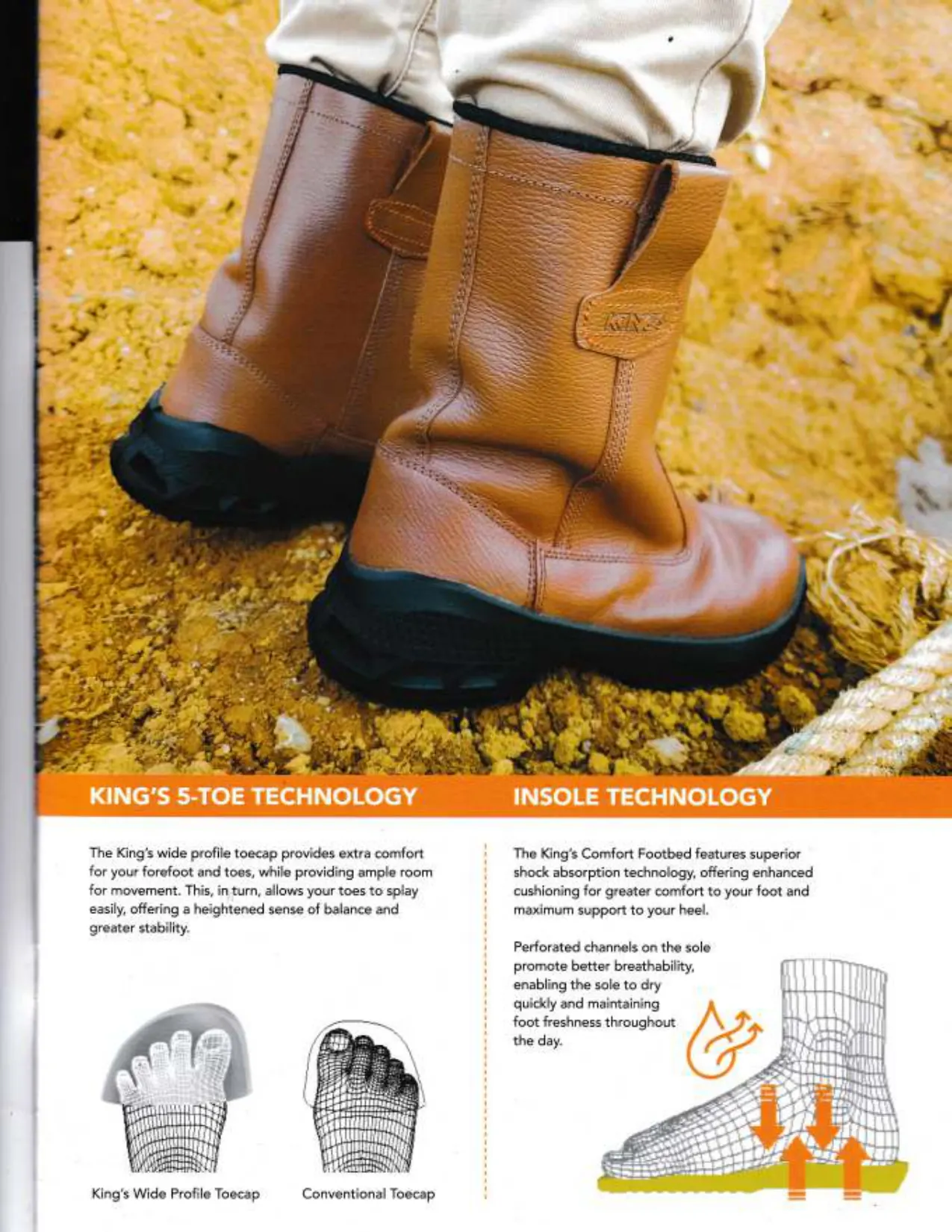 Brosur King's Safety Footwear 003 - 5-Toe Technology and Insole Tech