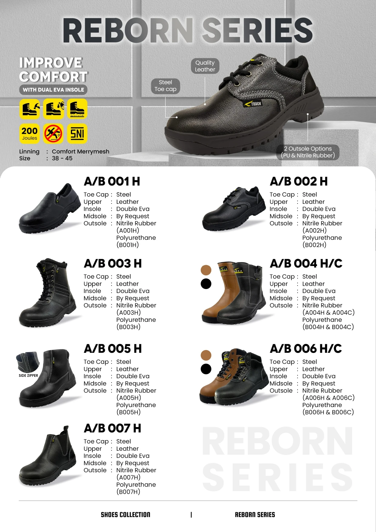 Katalog Track Raktayoo 08 - Reborn Series Improve Comfort with Dual Eva Insole